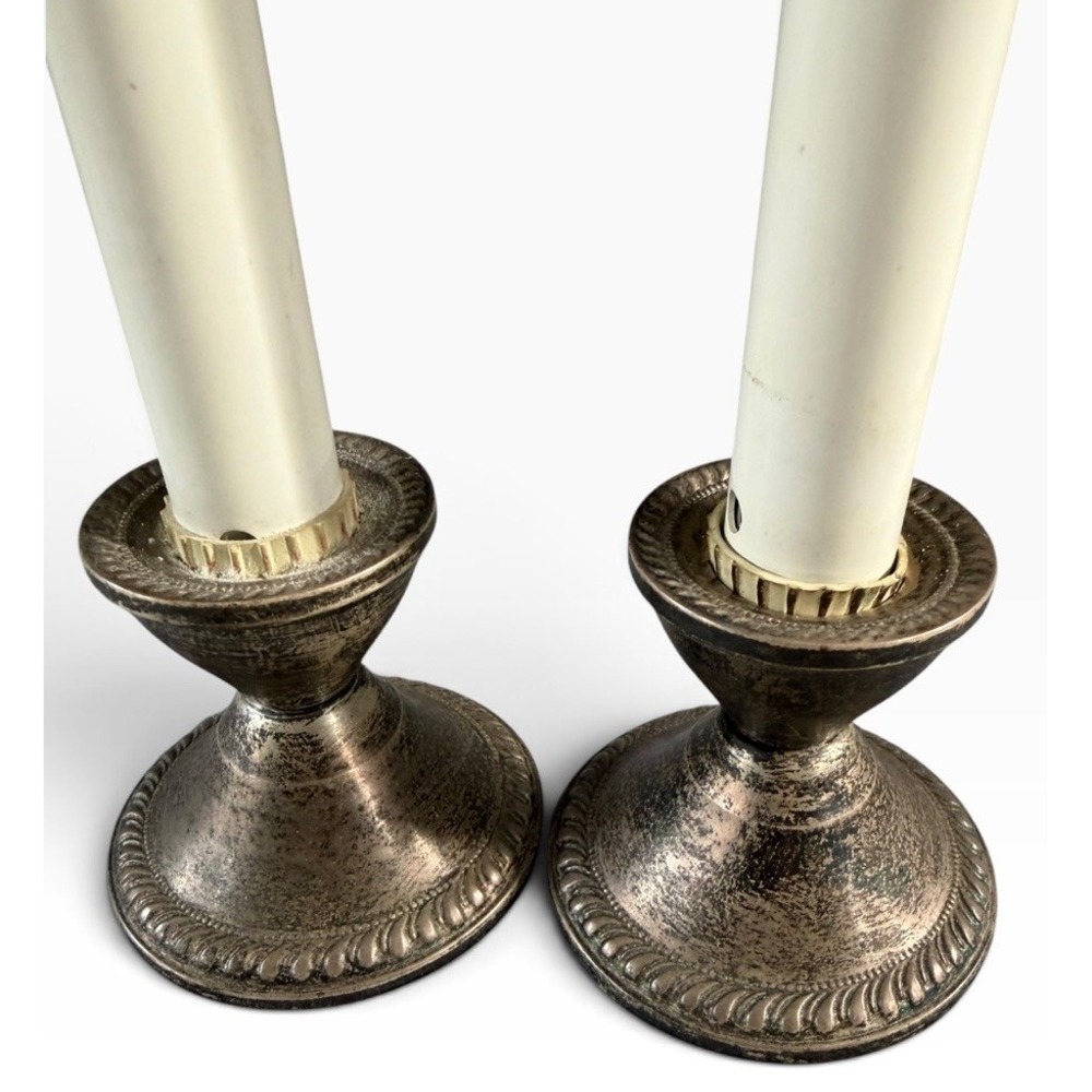 Duchin Creation Sterling Silver Weighted Candlestick MCM Liquid Wax Alter Candle
